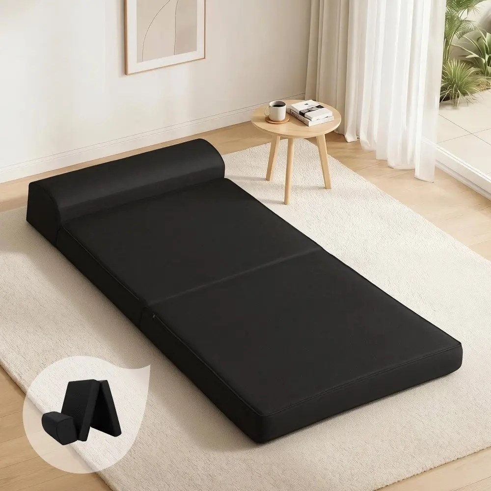 Giselle Bedding Foldable Mattress Folding Foam Bed Mat Black - Ultimate Mattress Sale - Save up to $600