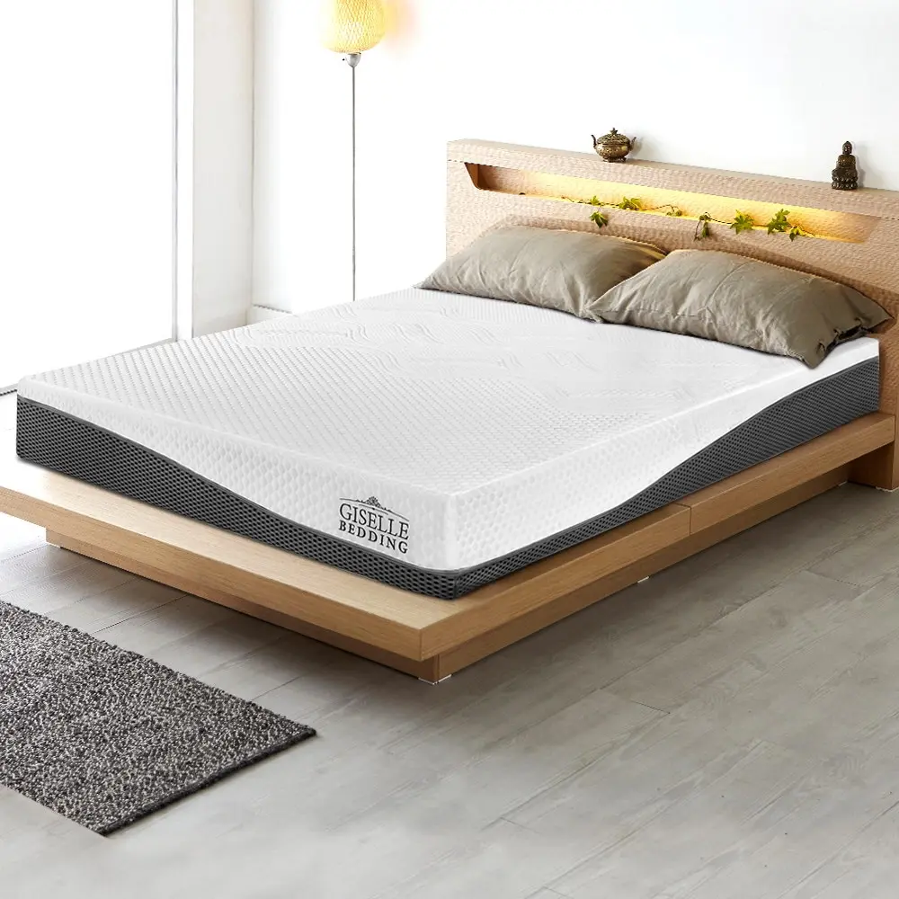 Giselle Bedding Memory Foam Mattress Bed Cool Gel Non Spring 21cm Queen - Furniture