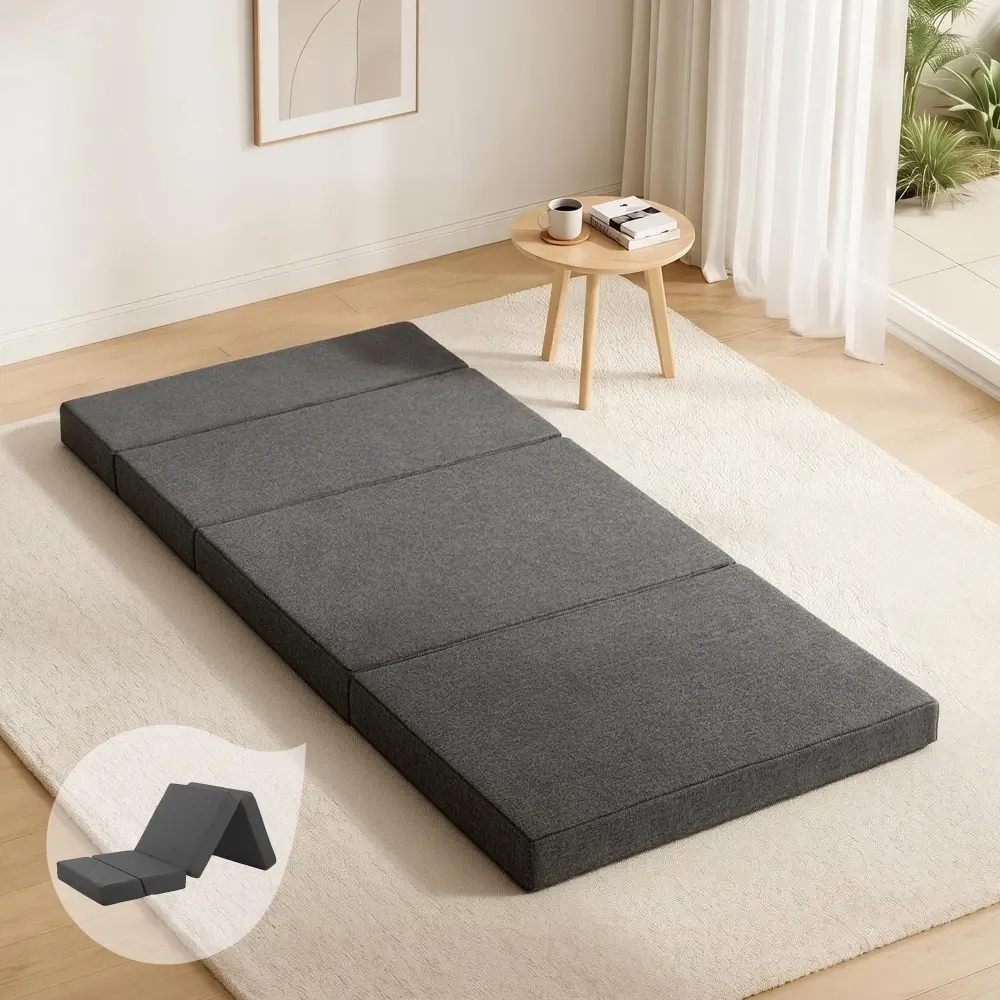 Giselle Bedding Foldable Mattress Folding Foam Bed Floor Mat Grey - Ultimate Mattress Sale - Save up to $600