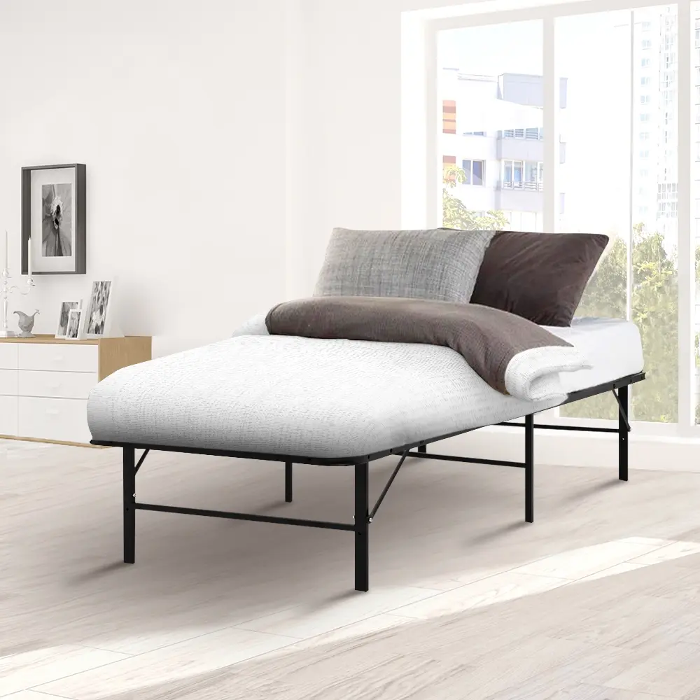 Artiss Folding Bed Frame Metal Base - King Single