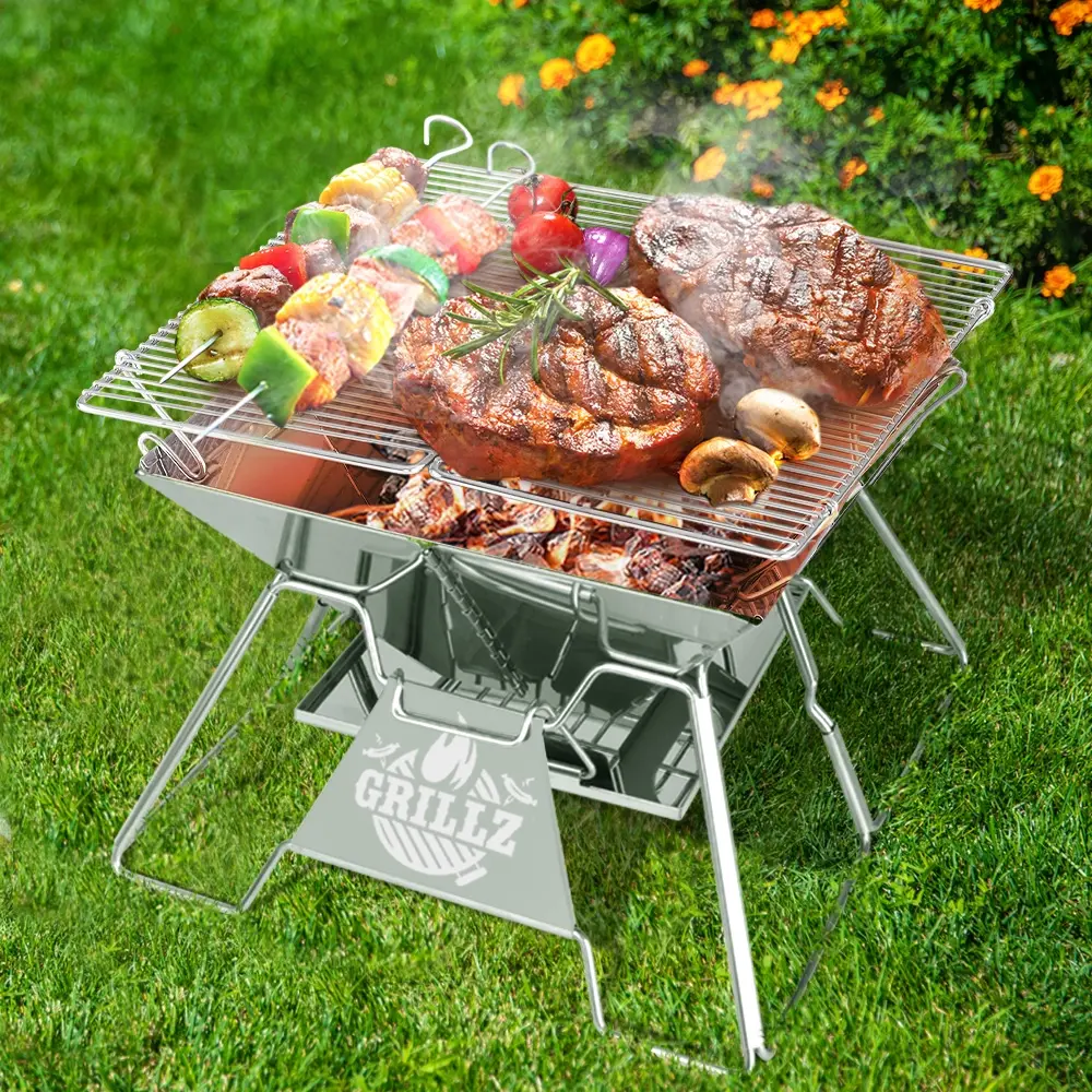 Grillz Fire Pit BBQ Grill with Carry Bag Portable - Best Sellers From $10