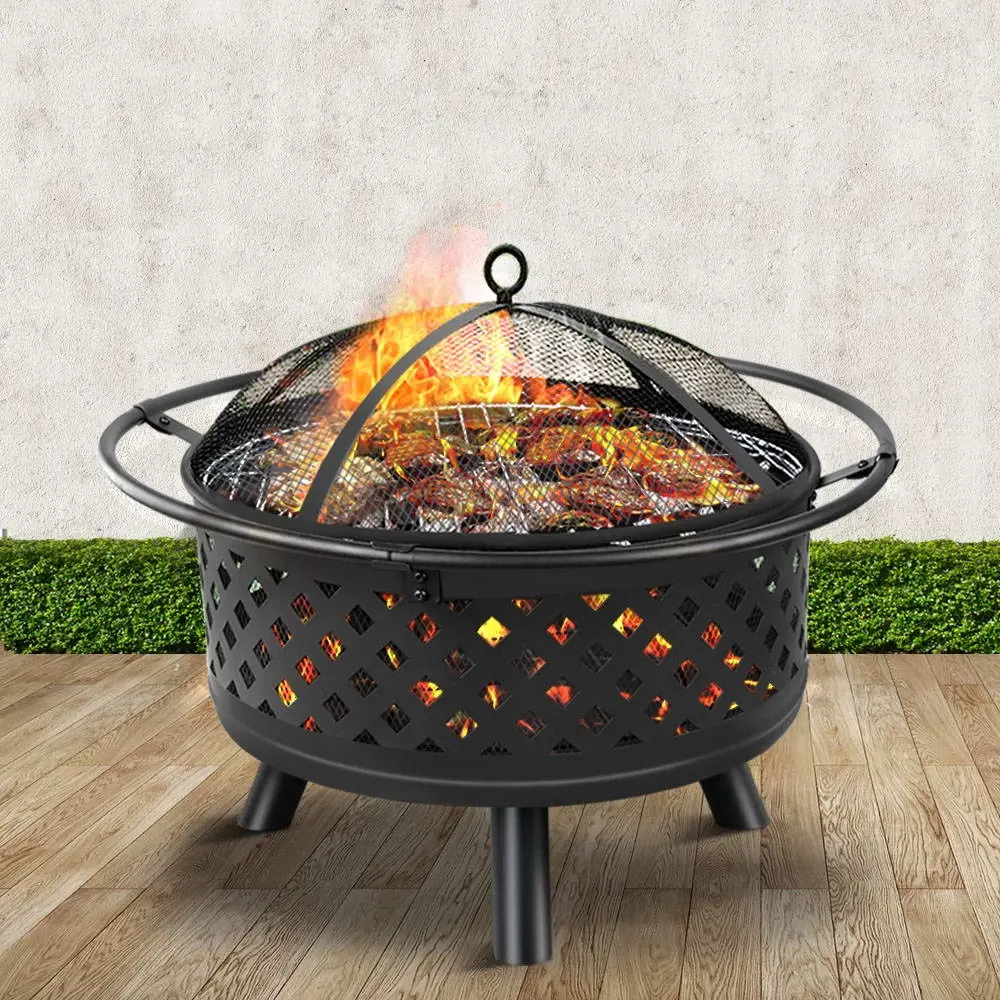 Grillz Fire Pit BBQ Grill 76cm - Save up to 80% Off Footy Finals Specials
