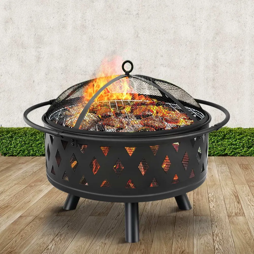 Grillz Fire Pit BBQ Grill 82cm - Save up to 80% Off Footy Finals Specials