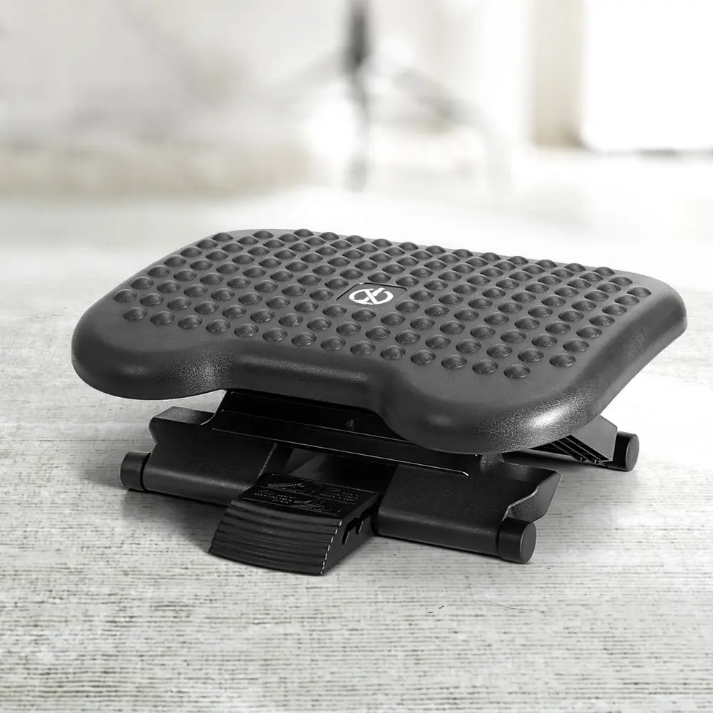 Artiss Foot Rest Stool Office Under Desk Angle Adjustable Footrest Massage Black - Furniture