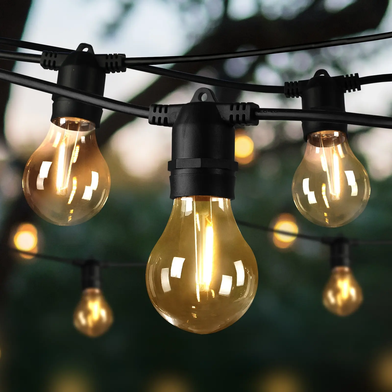 Mazam 90M Festoon String Lights LED Christmas Waterproof Wedding Party Outdoor - Home & Garden
