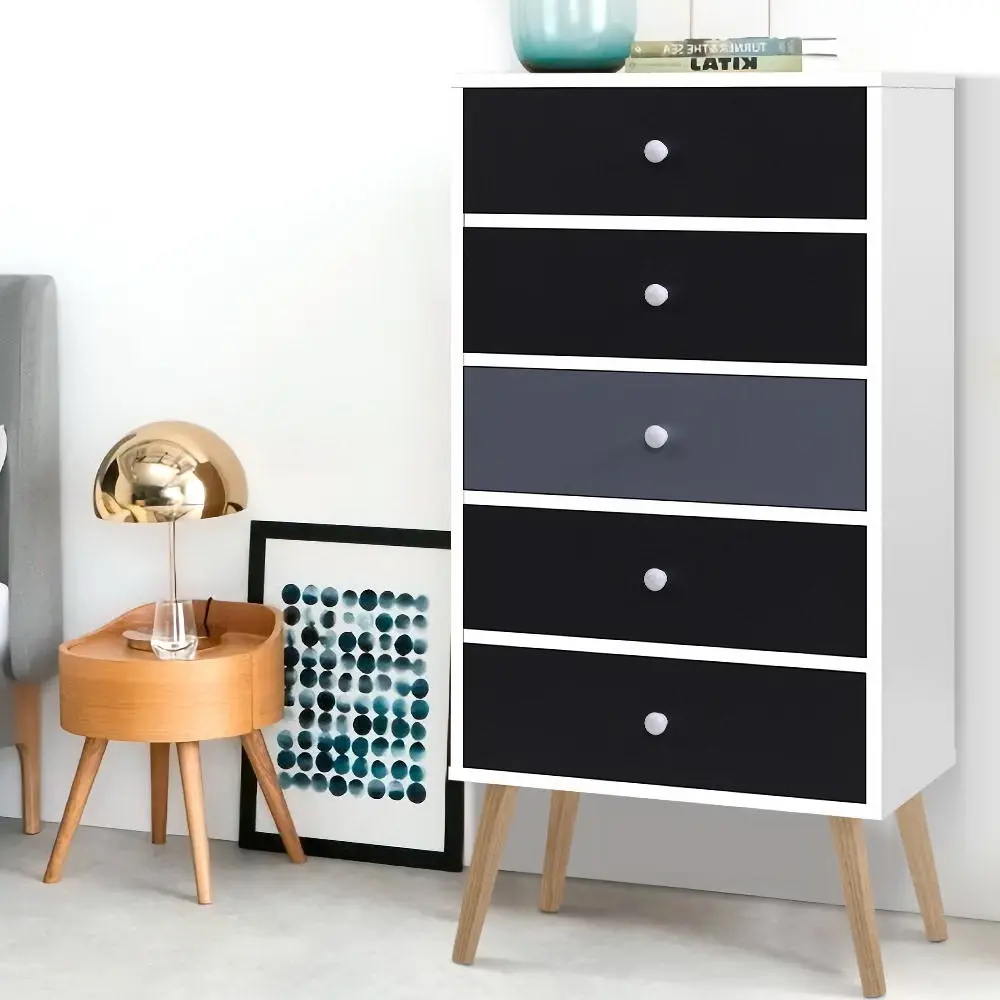 Artiss 5 Chest of Drawers Tallboy - BONDS