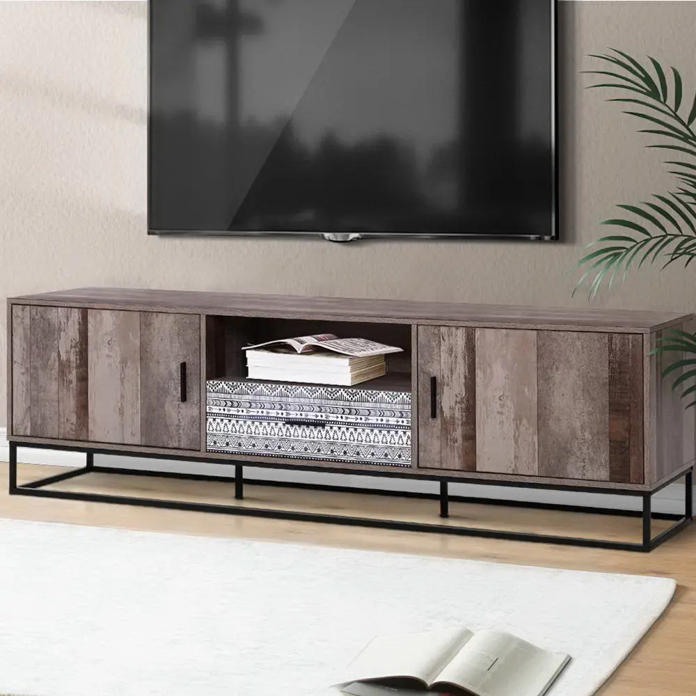 Artiss TV Cabinet Entertainment Unit 180cm Industrial - Furniture