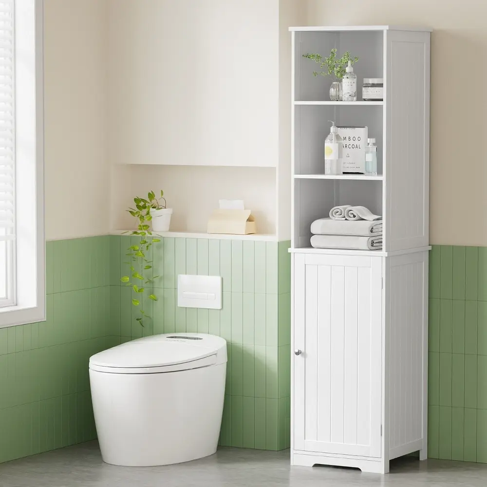 Artiss Bathroom Cabinet Storage 160cm White - Home & Garden