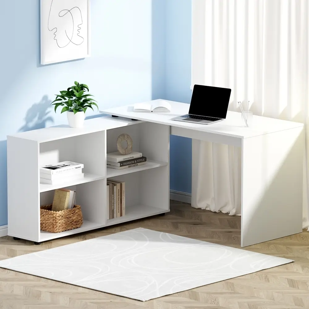 Artiss Computer Desk Bookshelf White 130CM - Furniture
