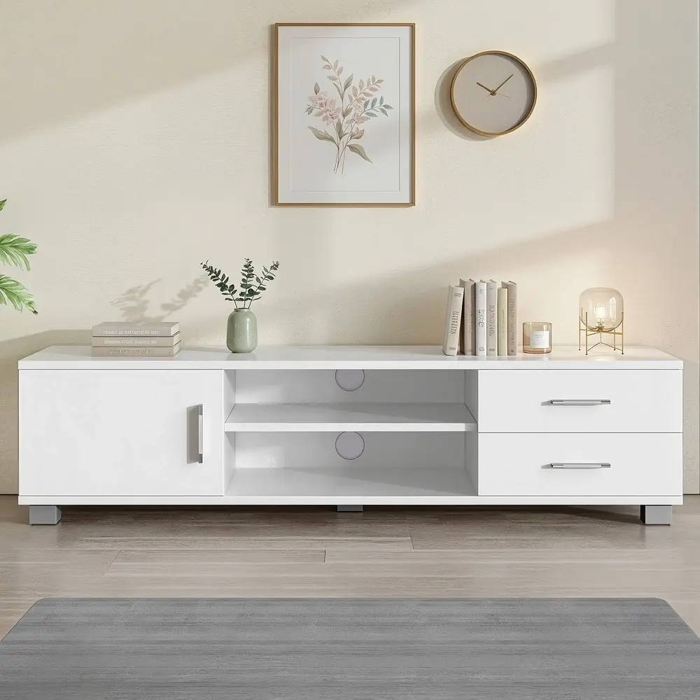 Artiss Entertainment Unit TV Cabinet 120cm White Dylan - Over 40% off Living Room Furniture