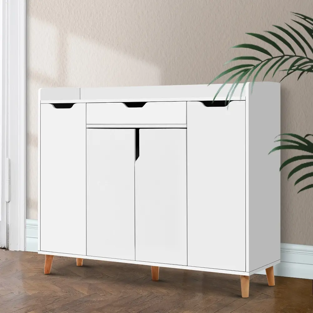Artiss Shoe Rack Cabinet 26 Pairs Adjustable White Cissy - Home & Garden