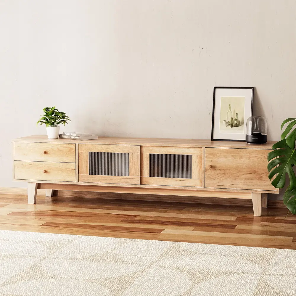 Artiss TV Cabinet Entertainment Unit Stand Storage Drawer 180CM - Furniture