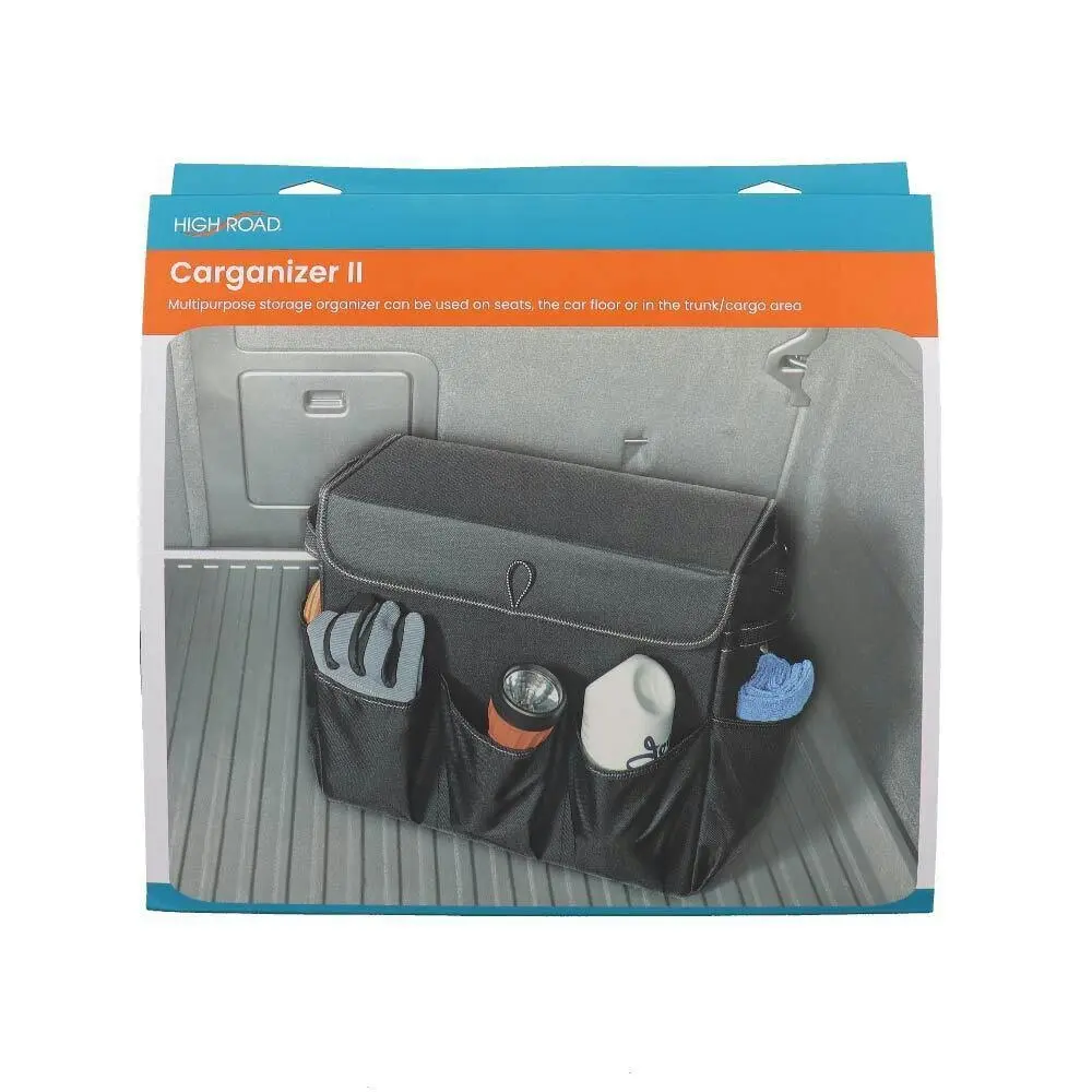 High Road Carganizer II Multipurpose 36x37cm Car Trunk/Floor Storage Bag Black - Automotive