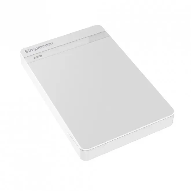 Simplecom SE203 Enclosure Case For 2.5" SATA HDD SSD to USB 3.0 Hard Drive White - Electronics