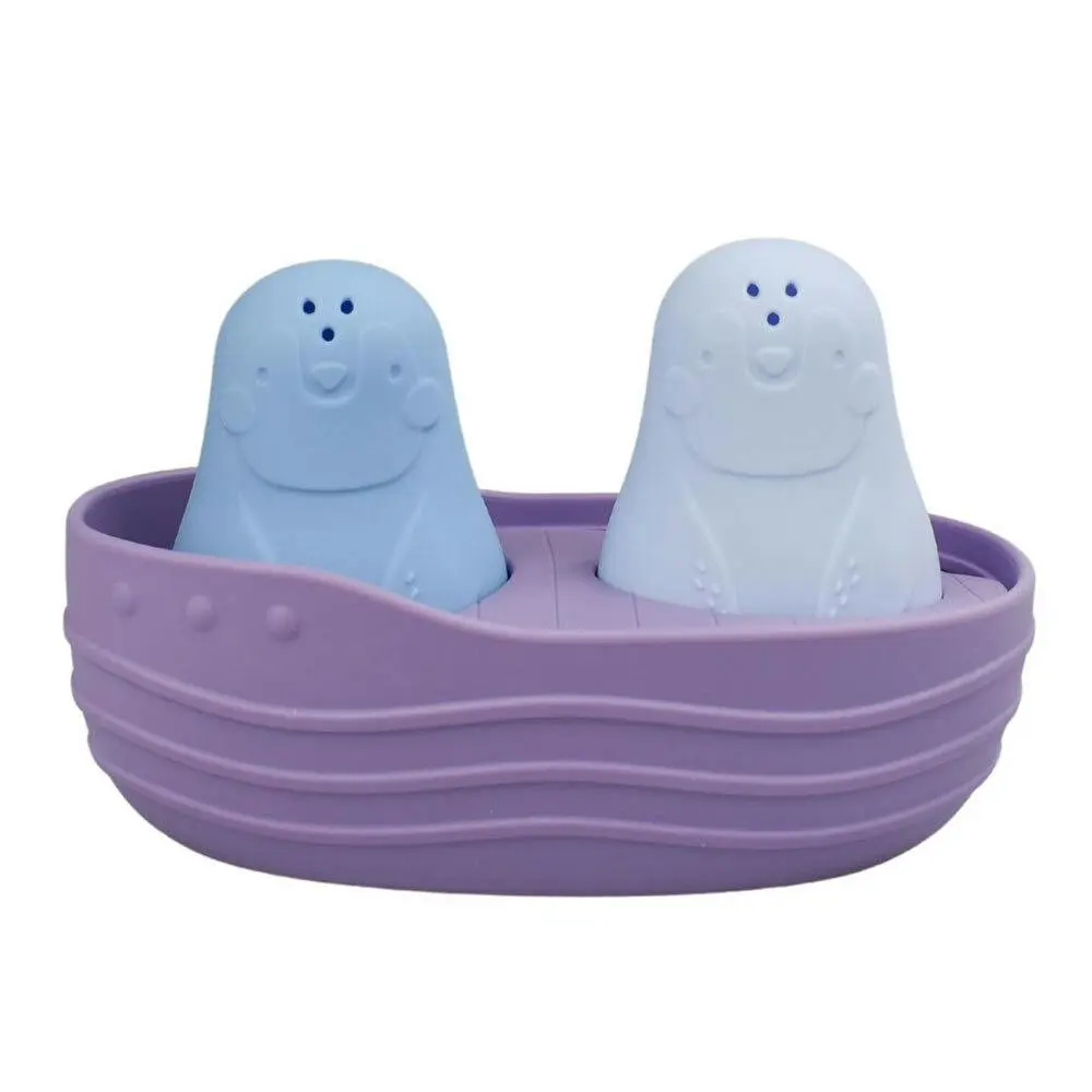 Koala Dream Silicone Kids/Childrens Penguins Bath Time Boat Toy Purple 6M+ - Baby
