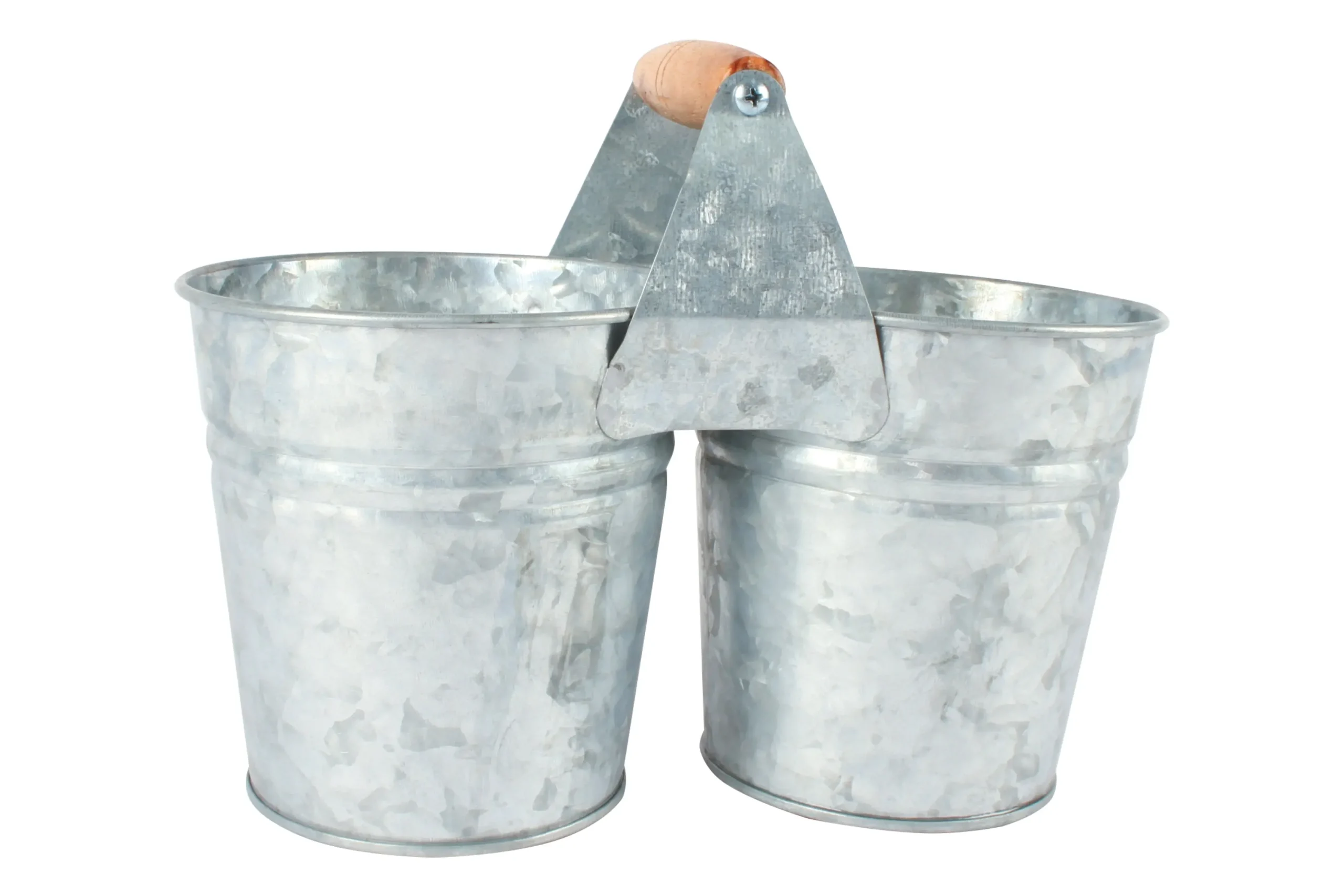 Loke Antiqued Silver 2 Planter With Handle 26 x 13cm - Home & Garden