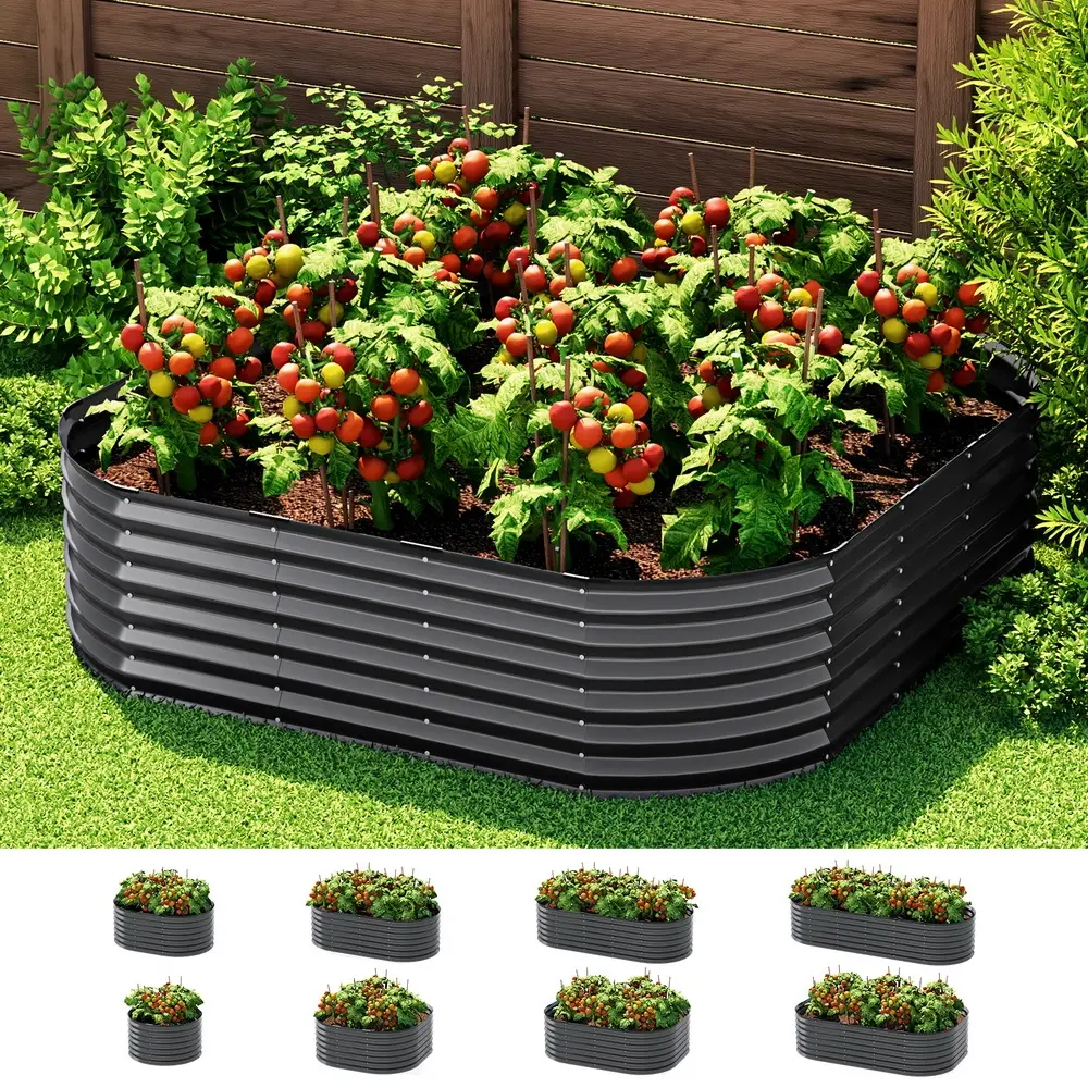 Green Fingers Garden Bed 9 In 1 Modular Planter Box Raised Container Galvanised - Home & Garden