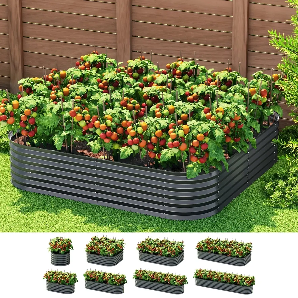 Green Fingers Garden Bed 9 In 1 Modular Planter Box 40CM height - Home & Garden
