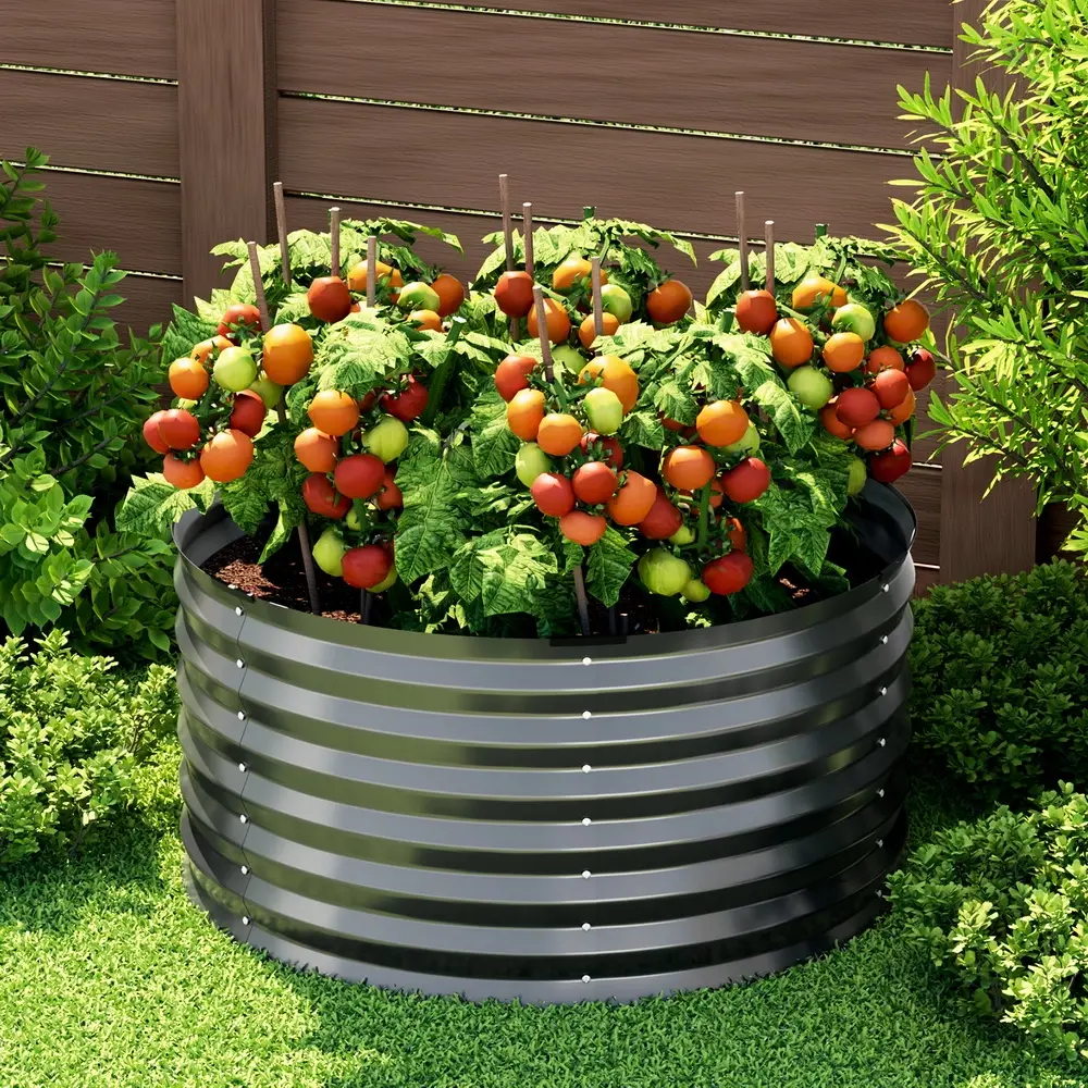 Green Fingers Garden Bed 90X45cm Planter Box Raised Container Galvanised Steel - Home & Garden