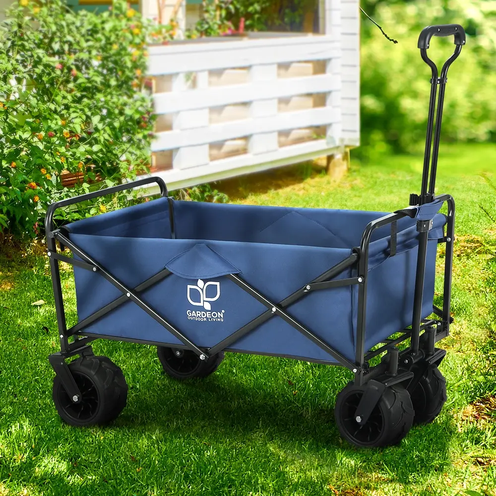 Gardeon Garden Cart Folding 120kg Trolley Camping Wagon Barrow Outdoor Beach - Handyman Heaven Sale