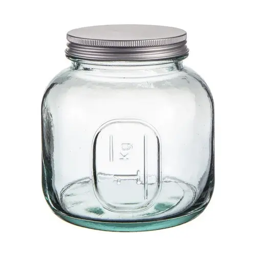 Ladelle Eco Recycled Rustico Glass 1000ml Storage Jar Bottle Container w/Lid CLR - Home & Garden