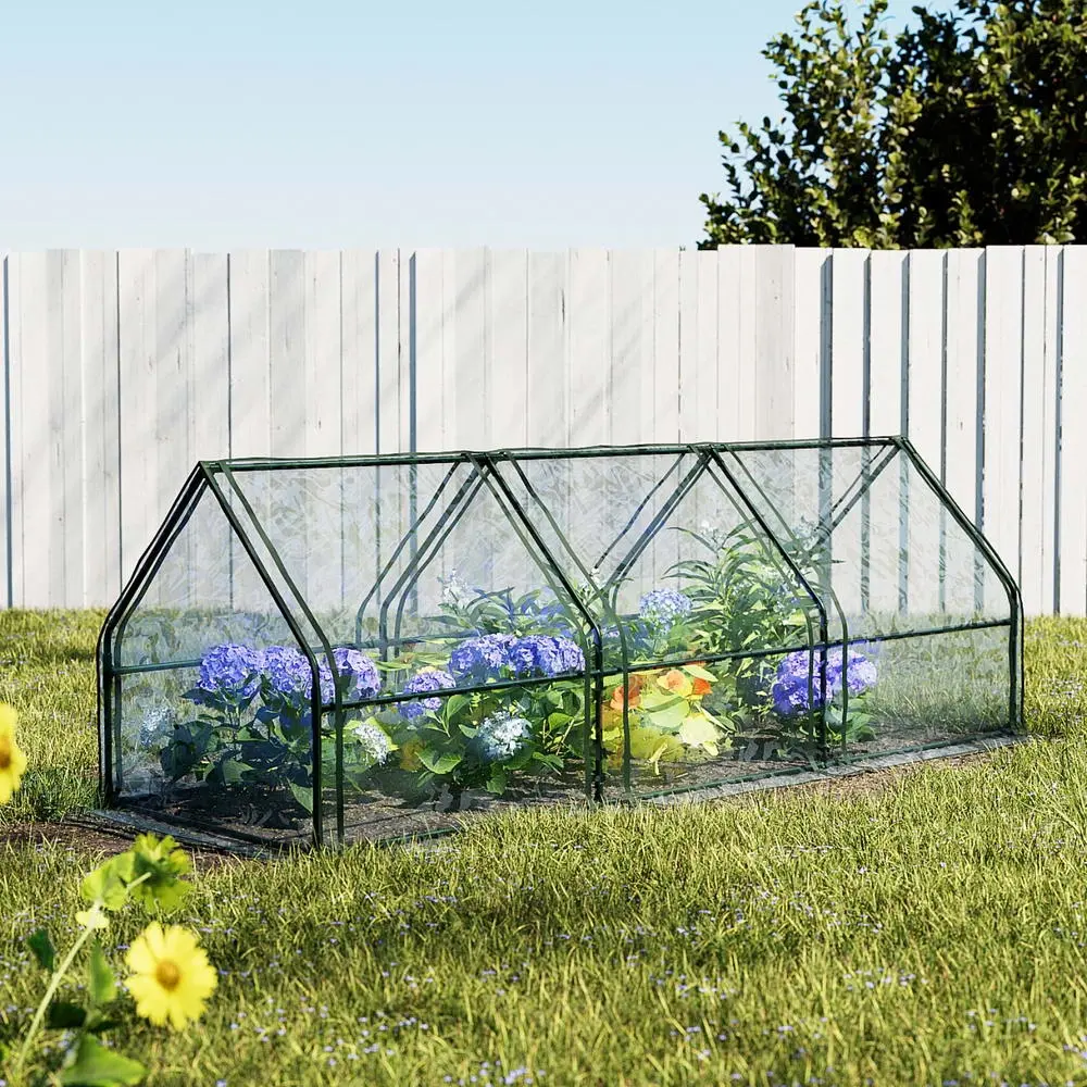 Green Fingers Greenhouse 2.7x0.9x0.9M Mini Green House Raised Garden Bed Planter Box - Home & Garden