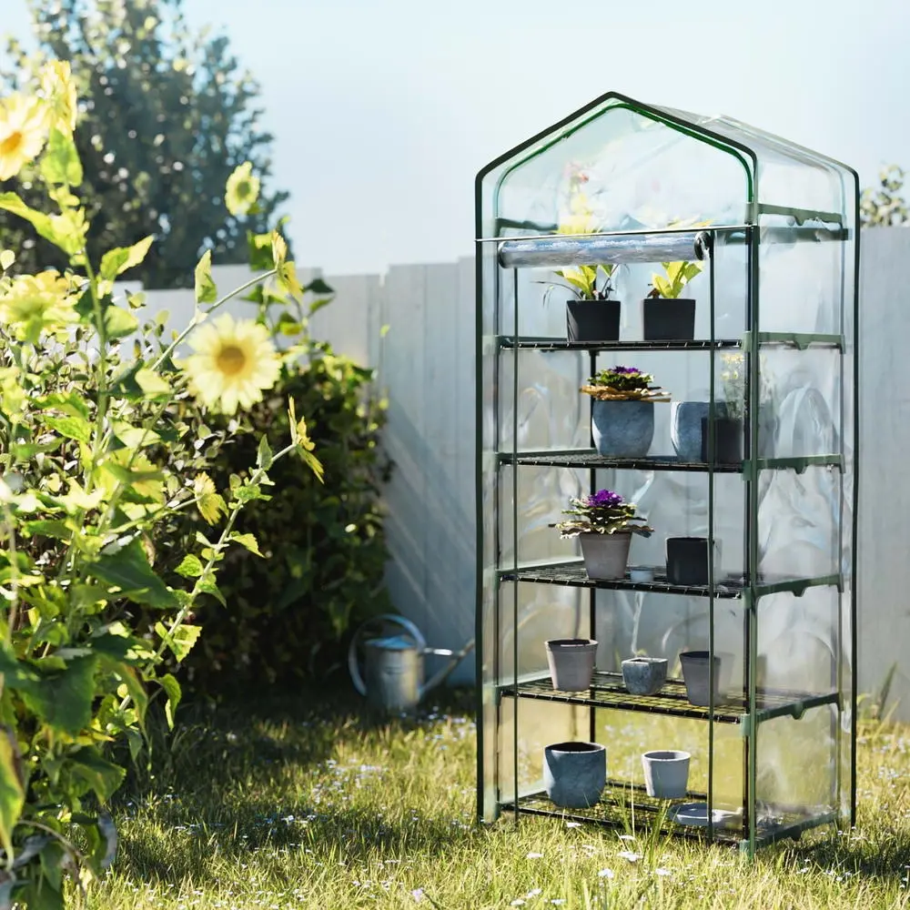 Greenfingers Greenhouse 5 Tiers Mini Green House Garden Bed Planter Box 1.9x0.7x0.5M - Home & Garden