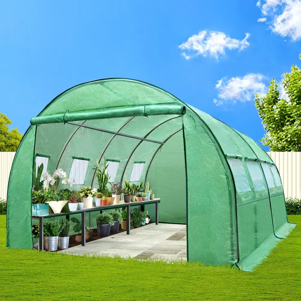 Green Fingers Greenhouse 4x3x2M Walk in Green House Tunnel Plant Garden Shed Dome - Best Sellers From $10