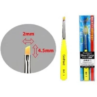 Brushwork Short Grip Oblique Brush S - Hobbies
