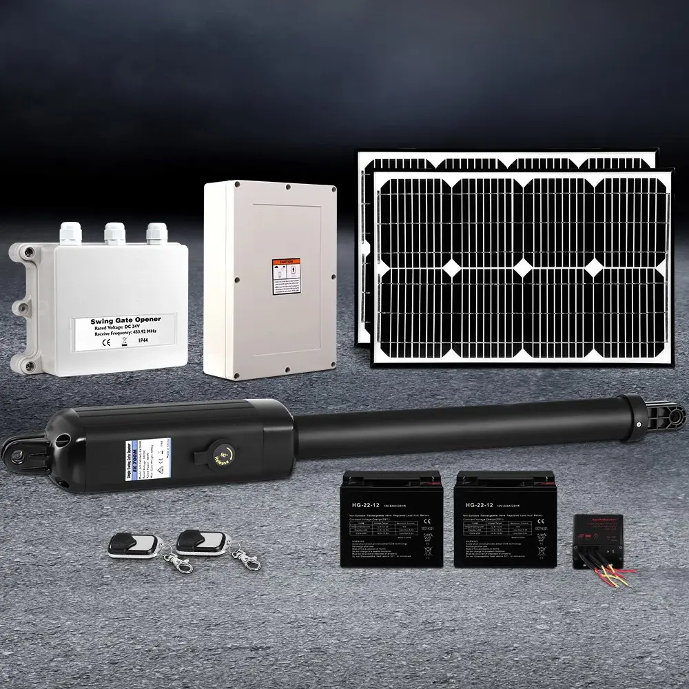 LockMaster Single Swing Gate Opener 500KG 40W Solar Panel - Hardware