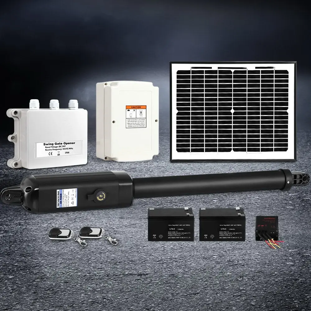 LockMaster Single Swing Gate Opener 500KG 10W Solar Panel - Hardware