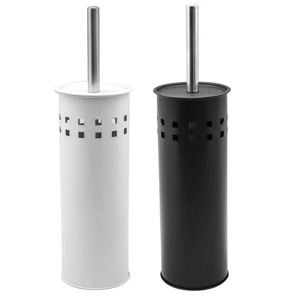 2PK Boxsweden Bathroom Cleaning Stainless Steel Toilet Brush w/ Holder Set Asst - Home & Garden
