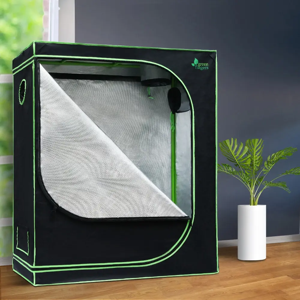 Green Fingers Grow Tent 120x60x150CM Hydroponics Kit Indoor Plant Room System - Home & Garden