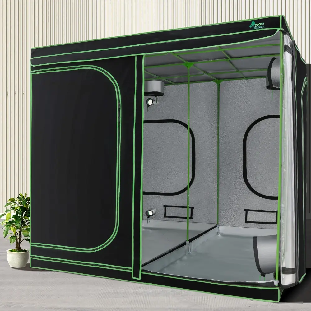 Green Fingers Grow Tent 200x200x200CM Hydroponics Kit Indoor Plant Room System - Home & Garden