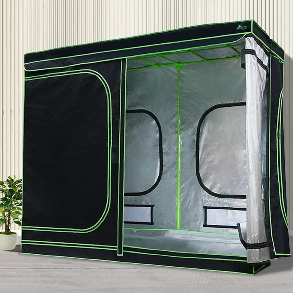 Green Fingers Grow Tent 280x140x200CM Hydroponics Kit Indoor Plant Room System - Home & Garden