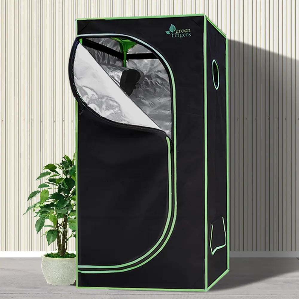 Green Fingers Grow Tent 60x60x140CM Hydroponics Kit Indoor Plant Room System - Home & Garden