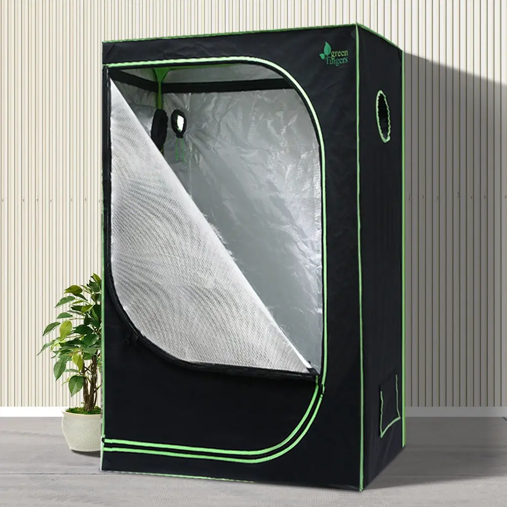 Green Fingers Grow Tent 90x50x160CM Hydroponics Kit Indoor Plant Room System - Home & Garden