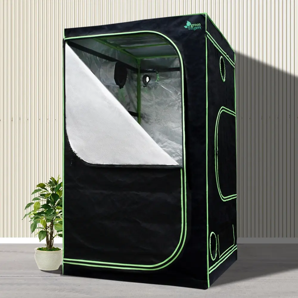 Green Fingers Grow Tent 90x90x180CM Hydroponics Kit Indoor Plant Room System - Home & Garden