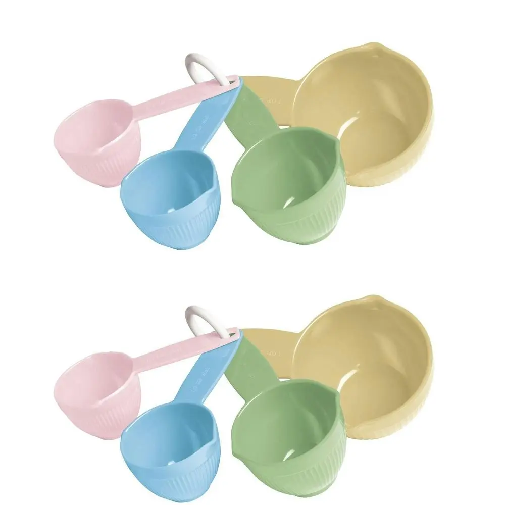 2x 4pc Cuisena Melamine Measuring Cup Spoon/Scoop Set Baking/Kitchen Utensil Set - Home & Garden