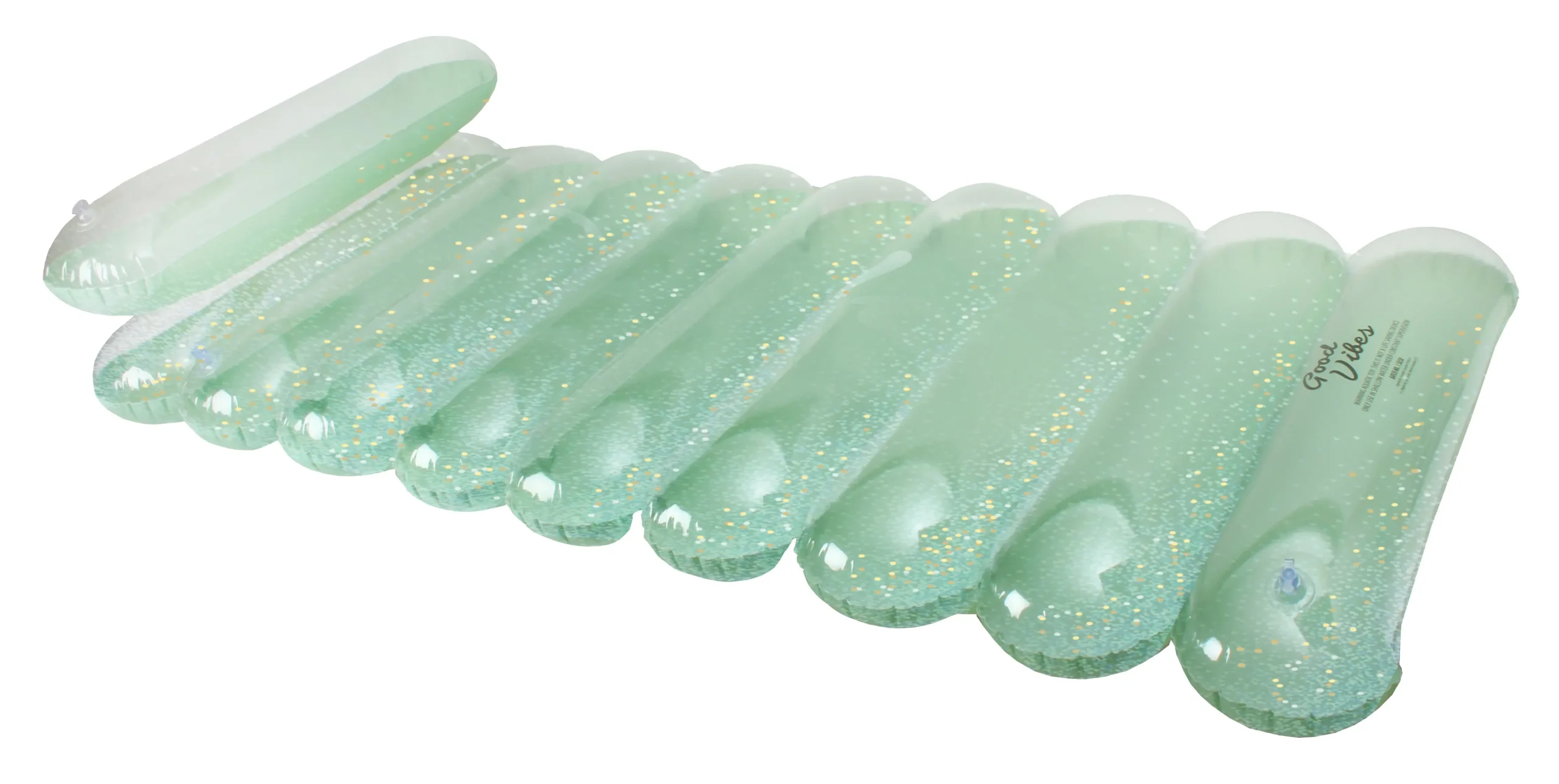 Inflatable Pool Bed Glitter Lilo Heavy Duty PVC 162x76x31cm - Up to 70% off Summer Sale