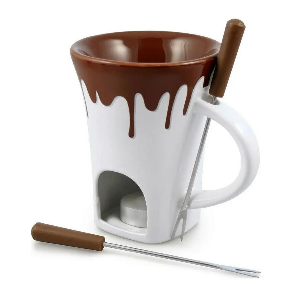Swissmar Nostalgia 4 Piece Chocolate Fondue Mug Set | 4pc - Home & Garden