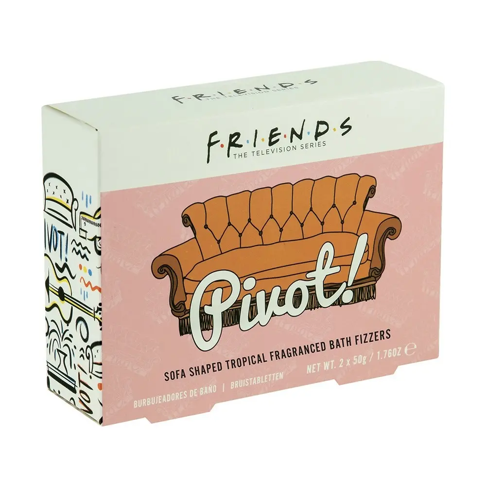 2pc Paladone 8cm/50g Friends Sofa Scented Fizzers Bubble Bath/Spa Relaxation - Beauty