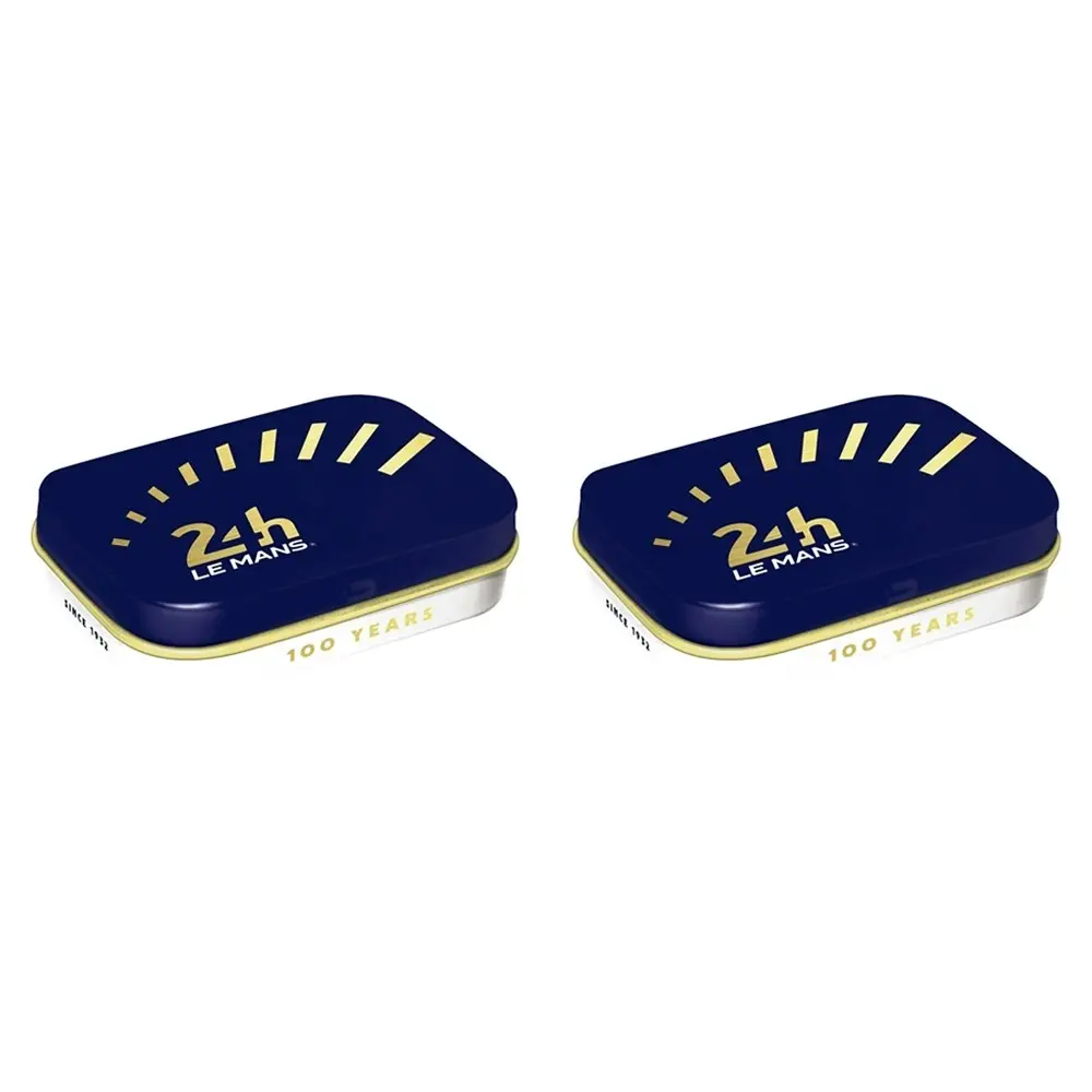 2x Nostalgic Art 4x6cm Mint Trinket Box 24h Le Mans 100 Years Pills Storage Blue - Groceries