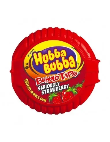 Wrigley Hubba Bubba Bubble Tape Strawberry x 12 - Groceries