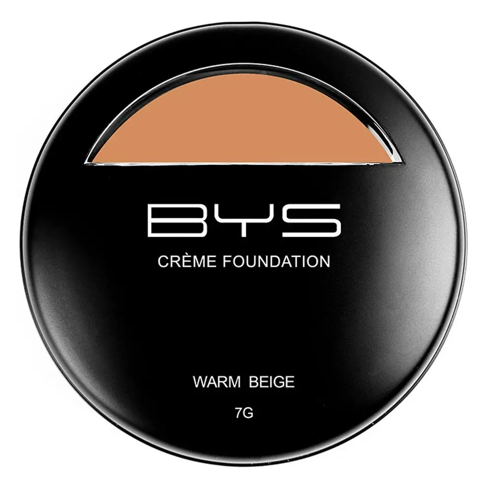 BYS 7g Creme Foundation Face Makeup Cosmetics Buildable Coverage Warm Beige - Beauty