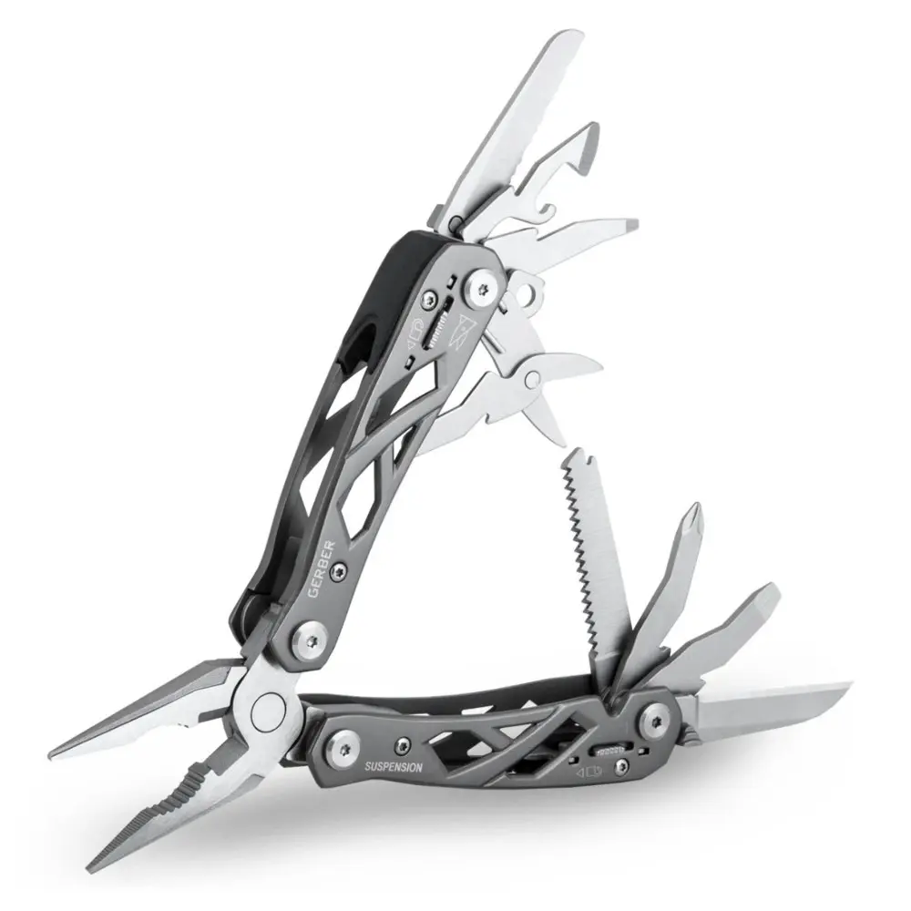 Gerber Suspension Stainless Steel Multi Tool | Scissors Saw Plier Knife Screwdriver - Sports & Outdoor