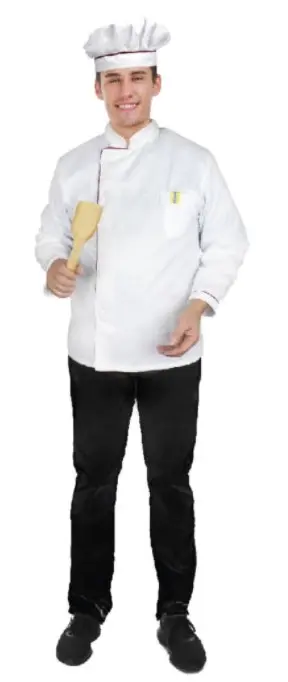 CHEF COSTUME Cook Apron Hat Master Halloween Party Outfit - Fashion