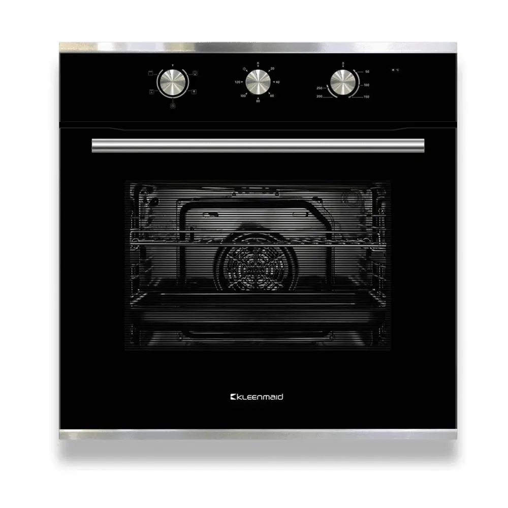 Kleenmaid 75L Multifunction Convection Glass Fan Forced Kitchen Oven 60cm Black - Home & Garden