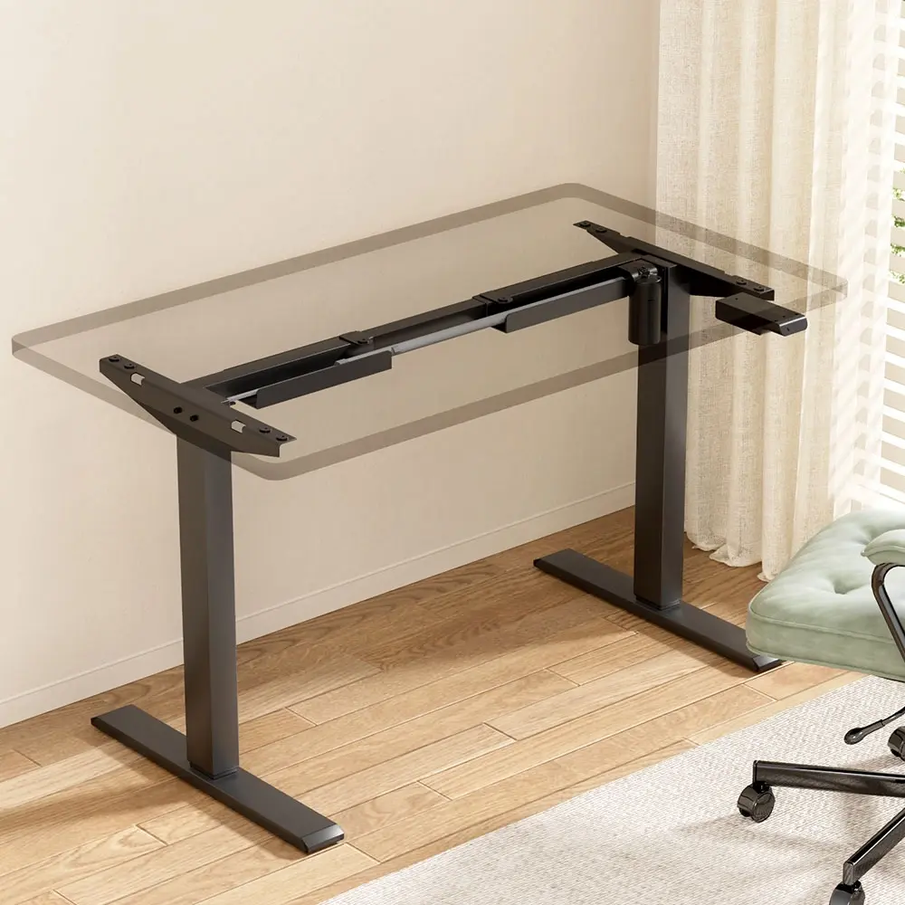 Artiss Standing Desk Frame Only Motorised Black - Furniture