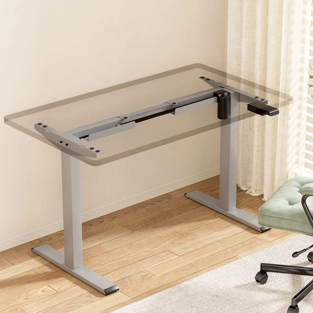 Artiss Standing Desk Frame Only Motorised Grey - Furniture